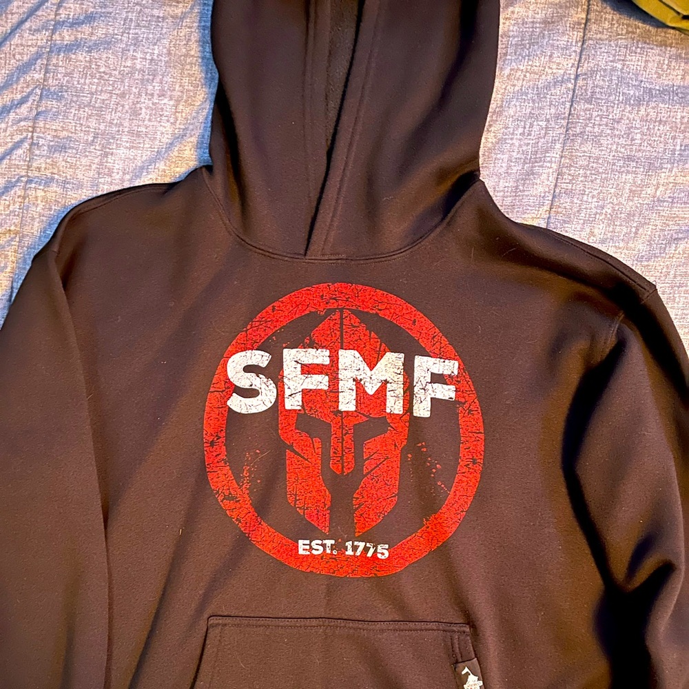 Mens XL SFMF Hoodie.. fits like a large and is somewhat short on the bottom